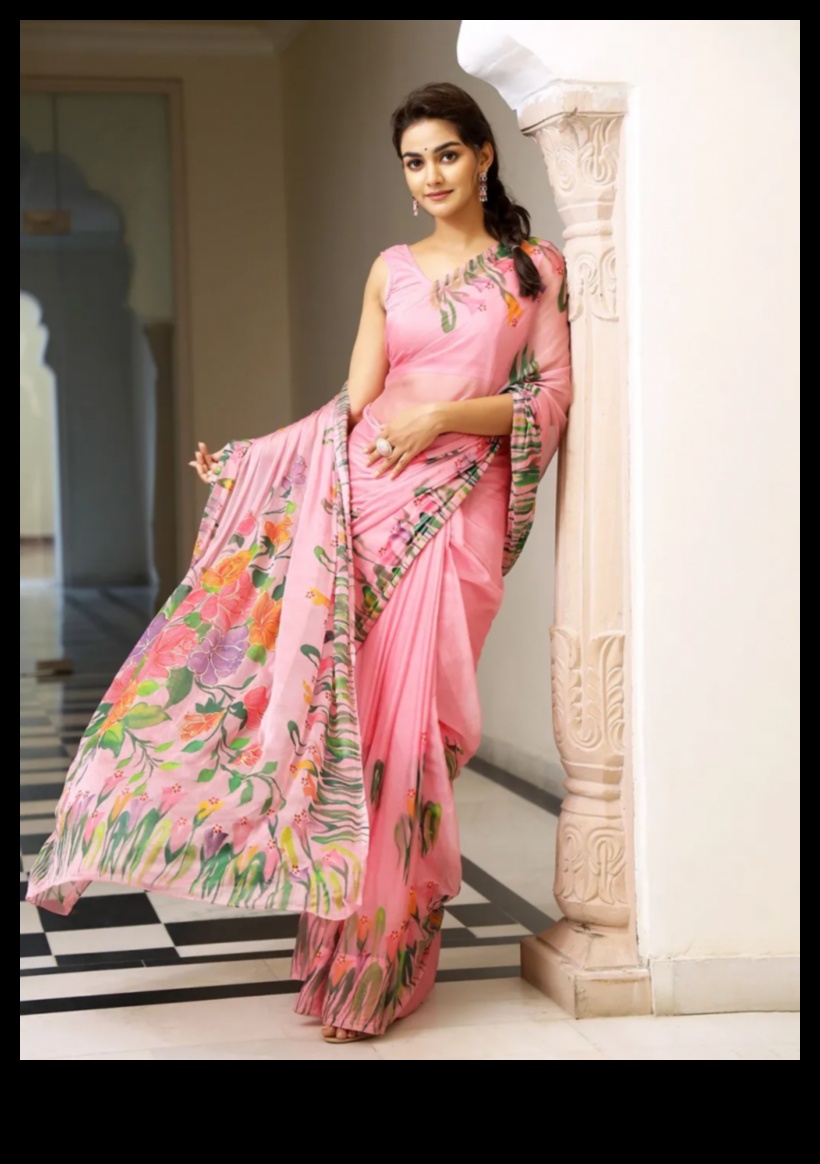 צלליות סארי: מסורות טקסטיל הודיות באמנות