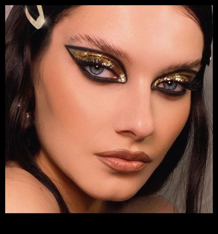 גלאם וזהב: מחבקת את העושר של גוונים מוזהבים בסגנונות איפור